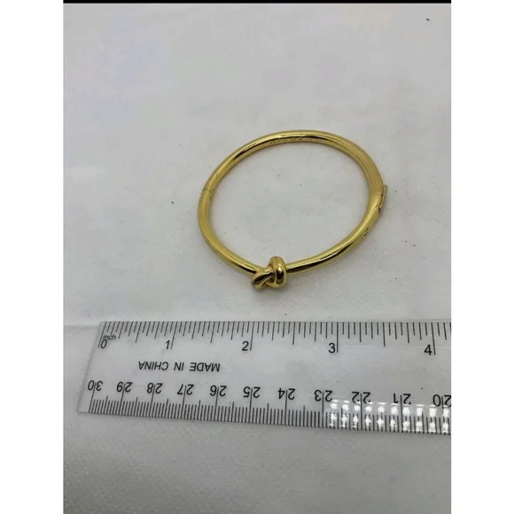 Kate Spade New York Goldtone Knot Bangle Bracelet EUC - Picture 4 of 4